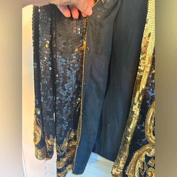 Vintage black and gold sequin jacket - Picture 7 of 8